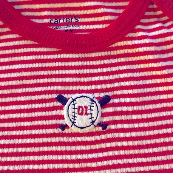 Carters Baby Boy 3 Piece Striped Bodysuit Set - Picture 2 of 11